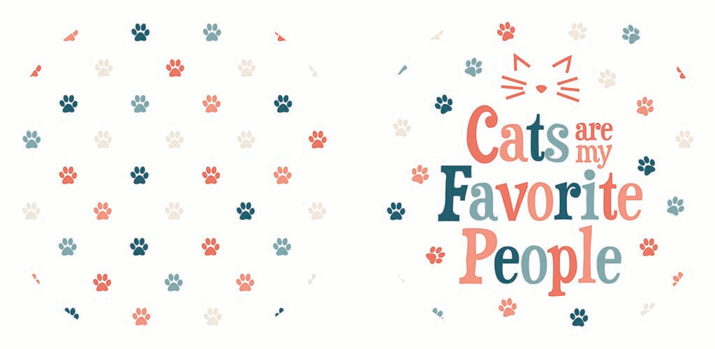 Car Coaster 2-Pack Kalia Lane-Cats Are My Favorite People & Pattern -9