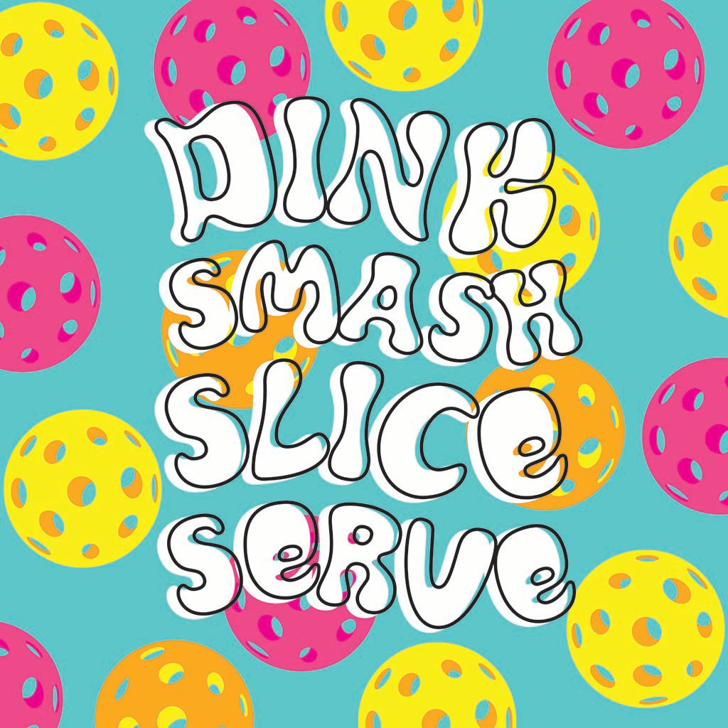 Ceramic Square Coaster-Dink Smash Slice Serve -7