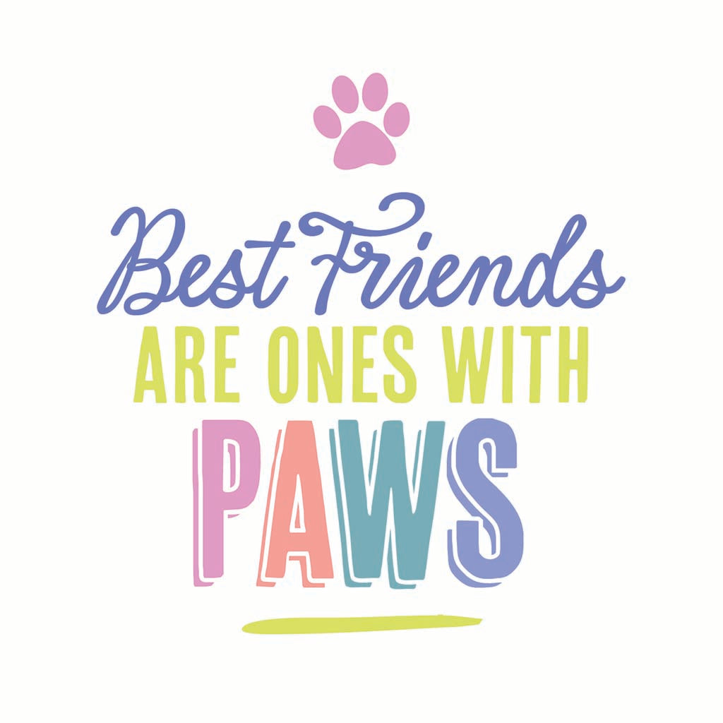 Ceramic Round Coaster-Best Friends Are Ones With Paws -7