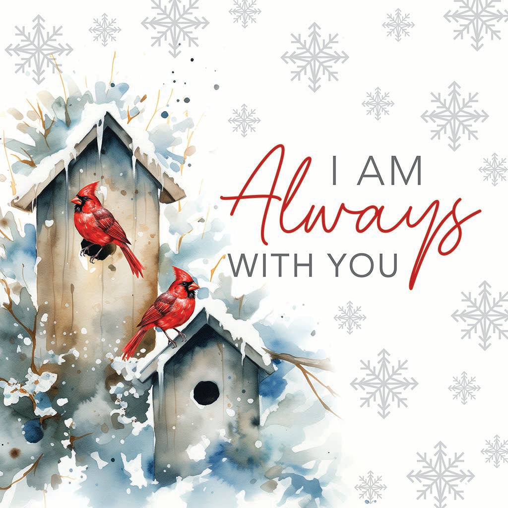 Ceramic Round Coaster-Cardinal Christmas Always With You -7