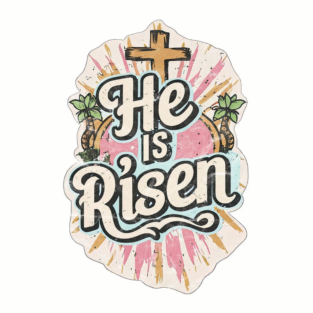 Ceramic Square Coaster-He Is Risen -7
