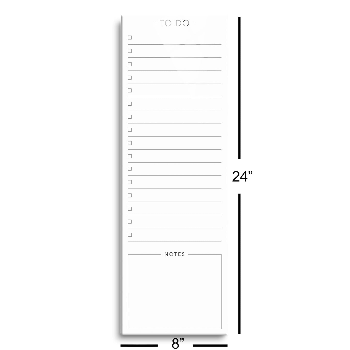 Minimalistic White To Do List | 8x24