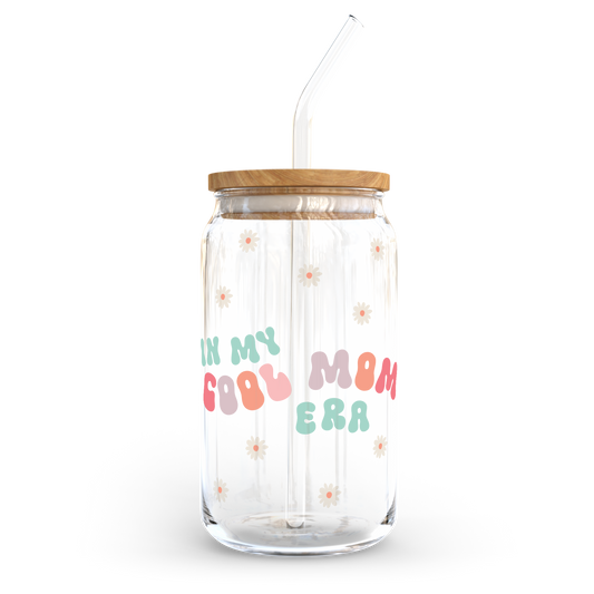 16oz. Glass Cup - Retro Wave Cool Mom Era