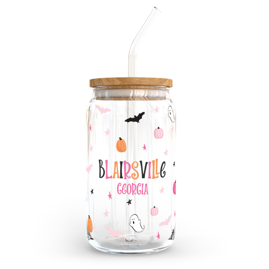 Love+Local 16oz. Glass Tumbler | Happy Ghost