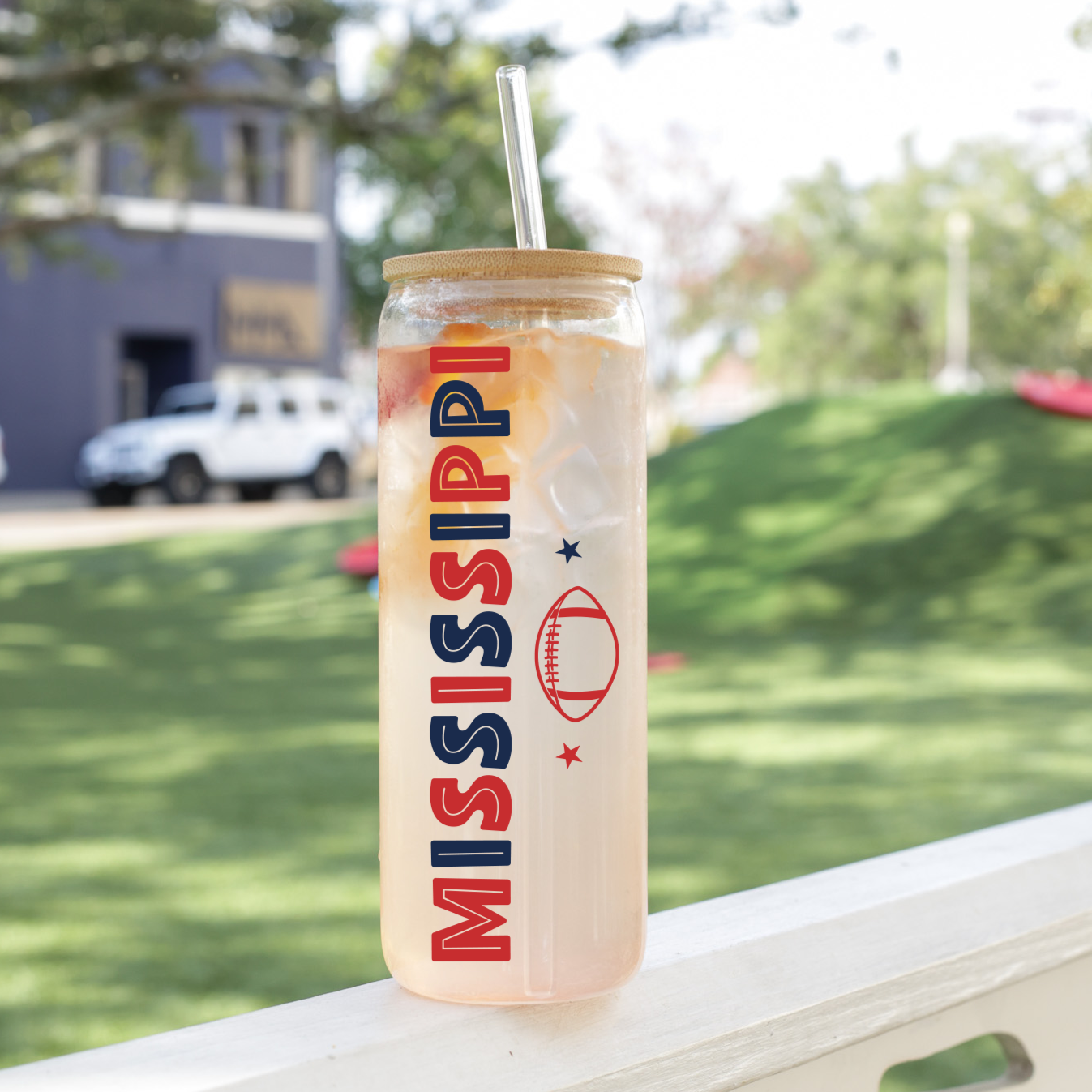 Love Local 24oz. Glass Cup - Game Day Stars
