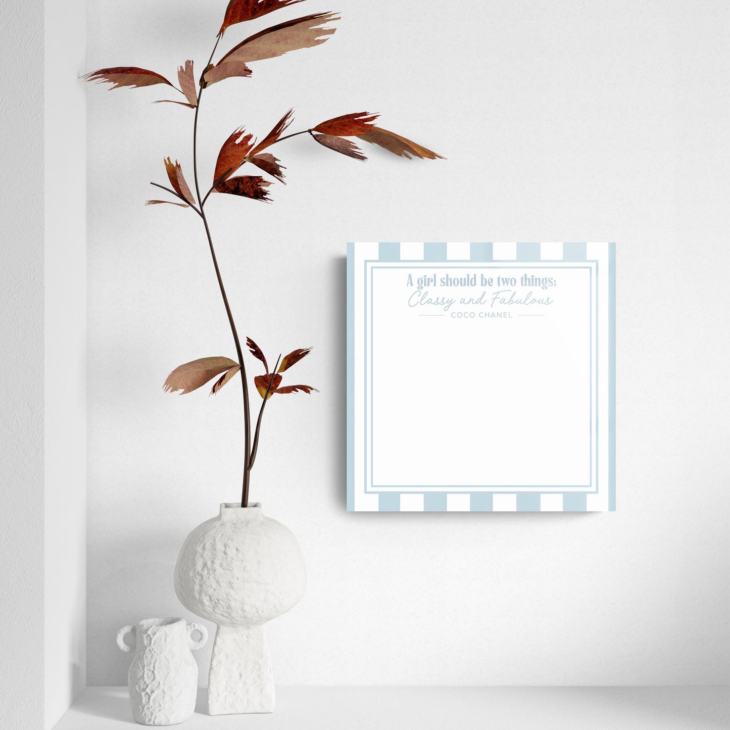 Chinoiserie Chic Classy & Fabulous Stripe Notes