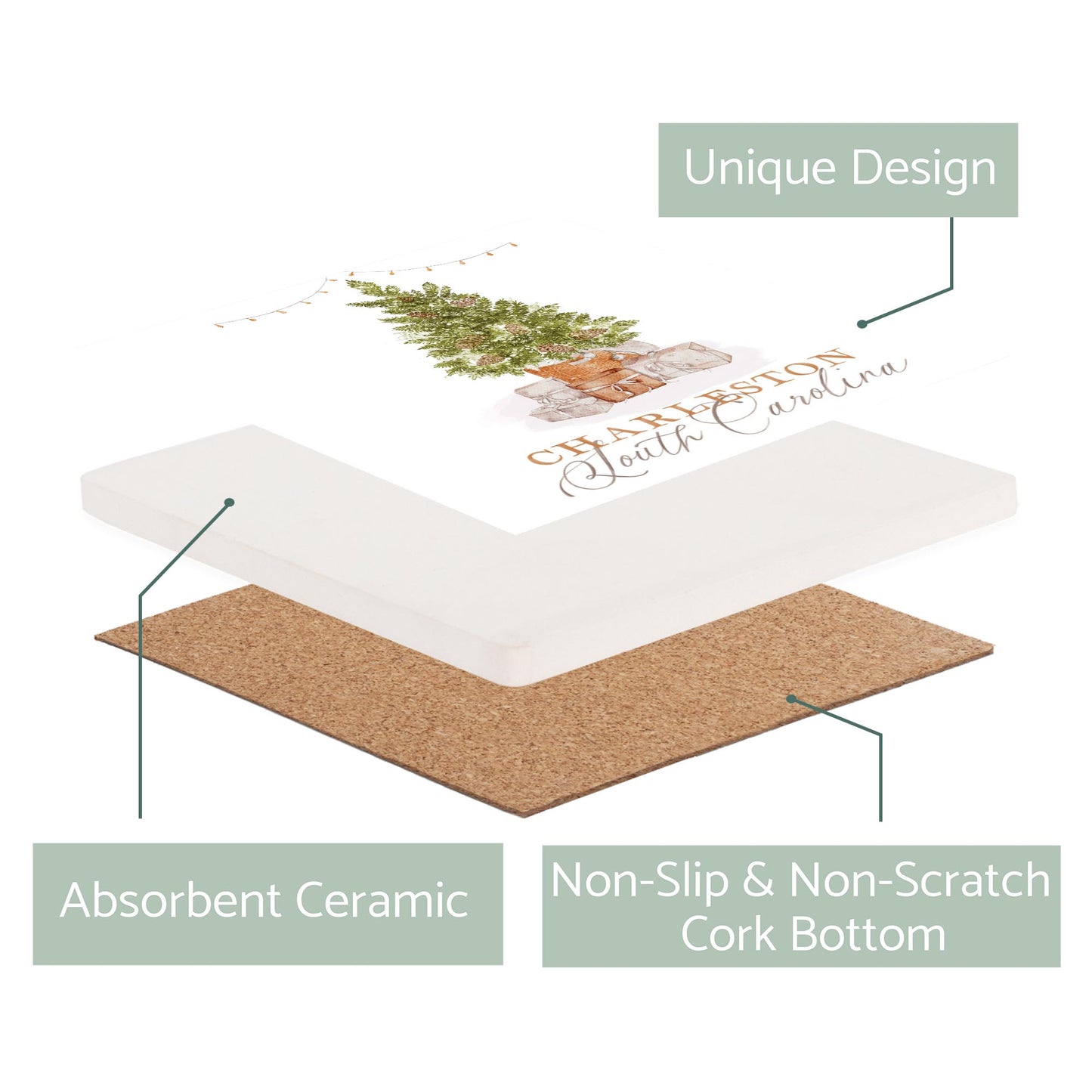 Love+Local Square Coaster | Cottage Tree