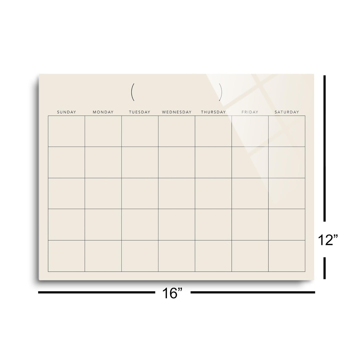 Monthly Calendar Cream