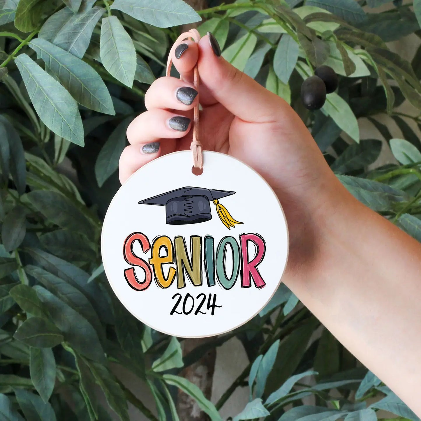 Colorful Senior Round Ornament