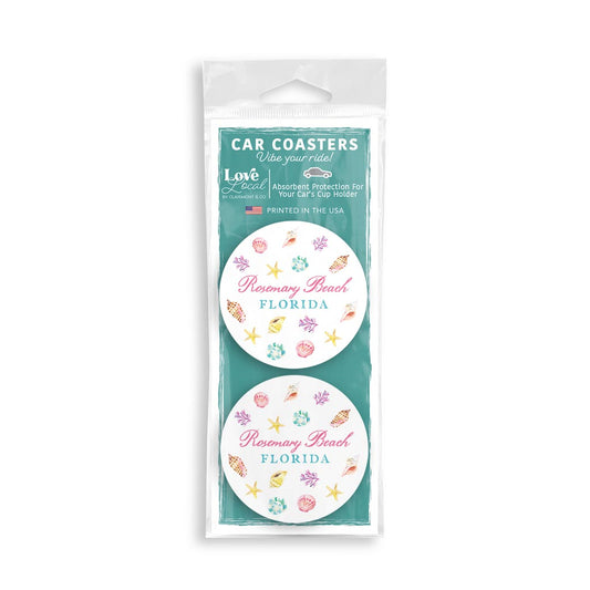 Love+Local Car Coaster Pack | Shells & Shoreline