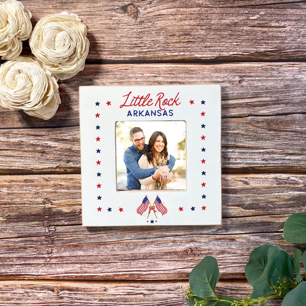 Love+Local 4x4 Picture Frame | American Summer Stars & Flags
