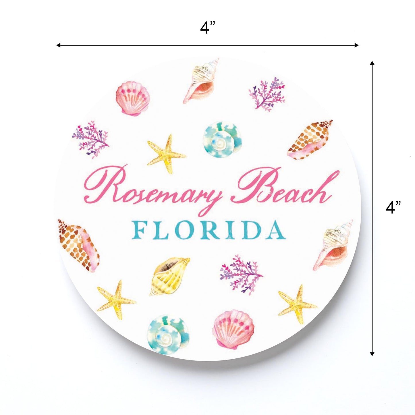 Love+Local Round Coaster | Shells & Shoreline