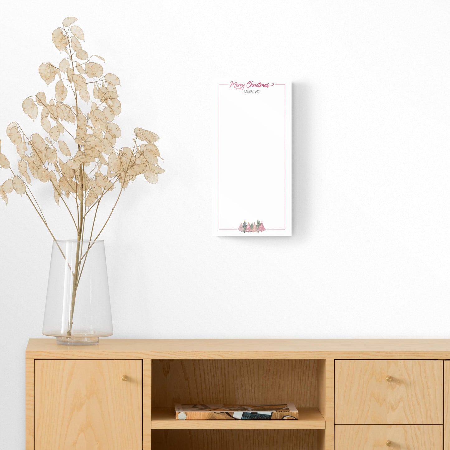 Love+Local 8x16 Dry Erase | Pink Christmas Trees