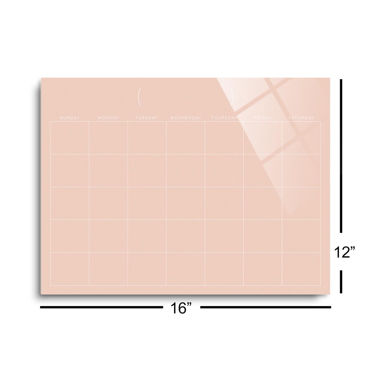 Monthly Calendar Peach