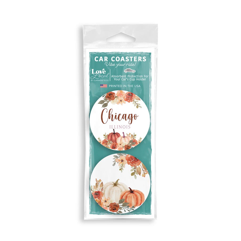Love+Local Car Coaster Pack | Fall & Harvest Pumpkins