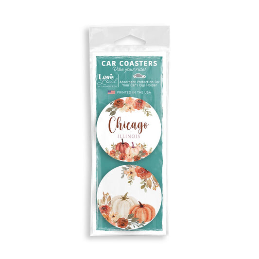 Love+Local Car Coaster Pack | Fall & Harvest Pumpkins