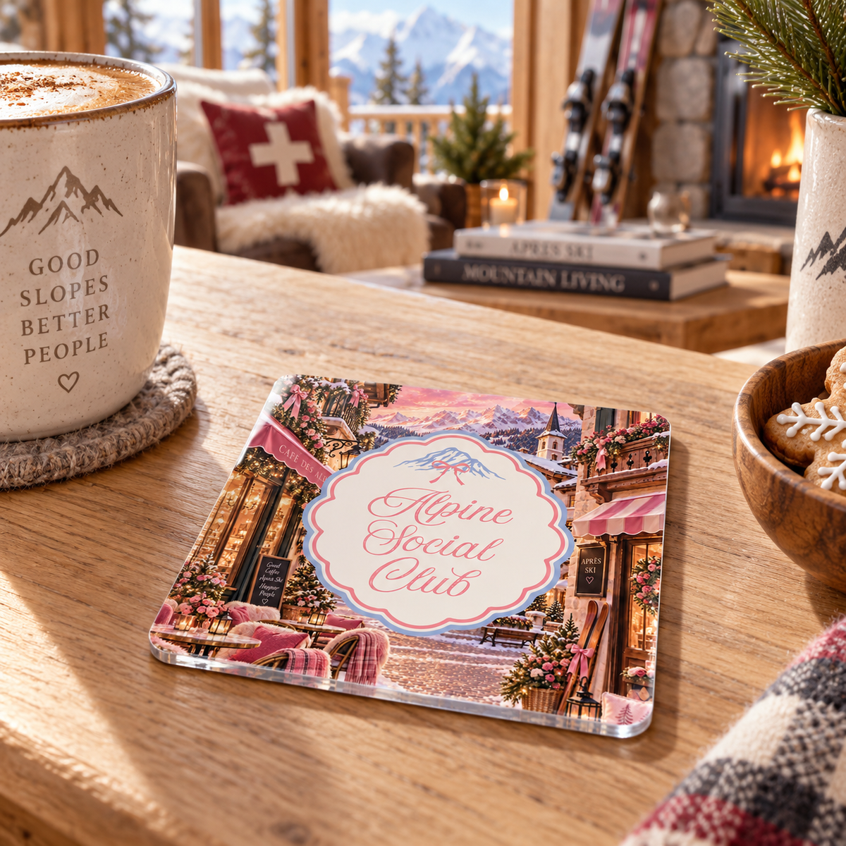 Acrylic Coaster-Chalet Girl