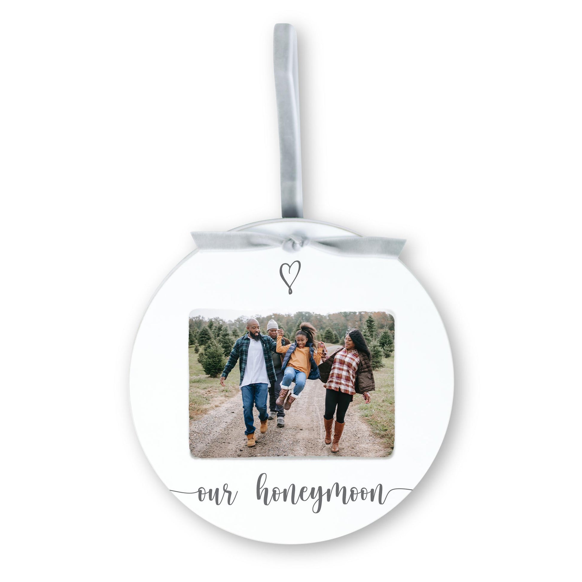 6" Round Ornament Frame-Our Honeymoon -0