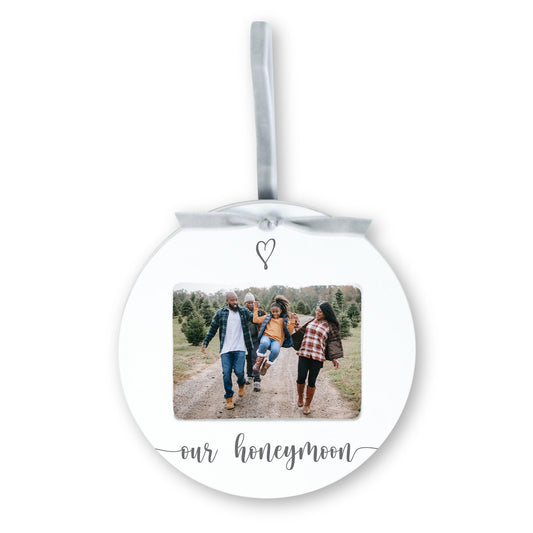 6" Round Ornament Frame-Our Honeymoon -0