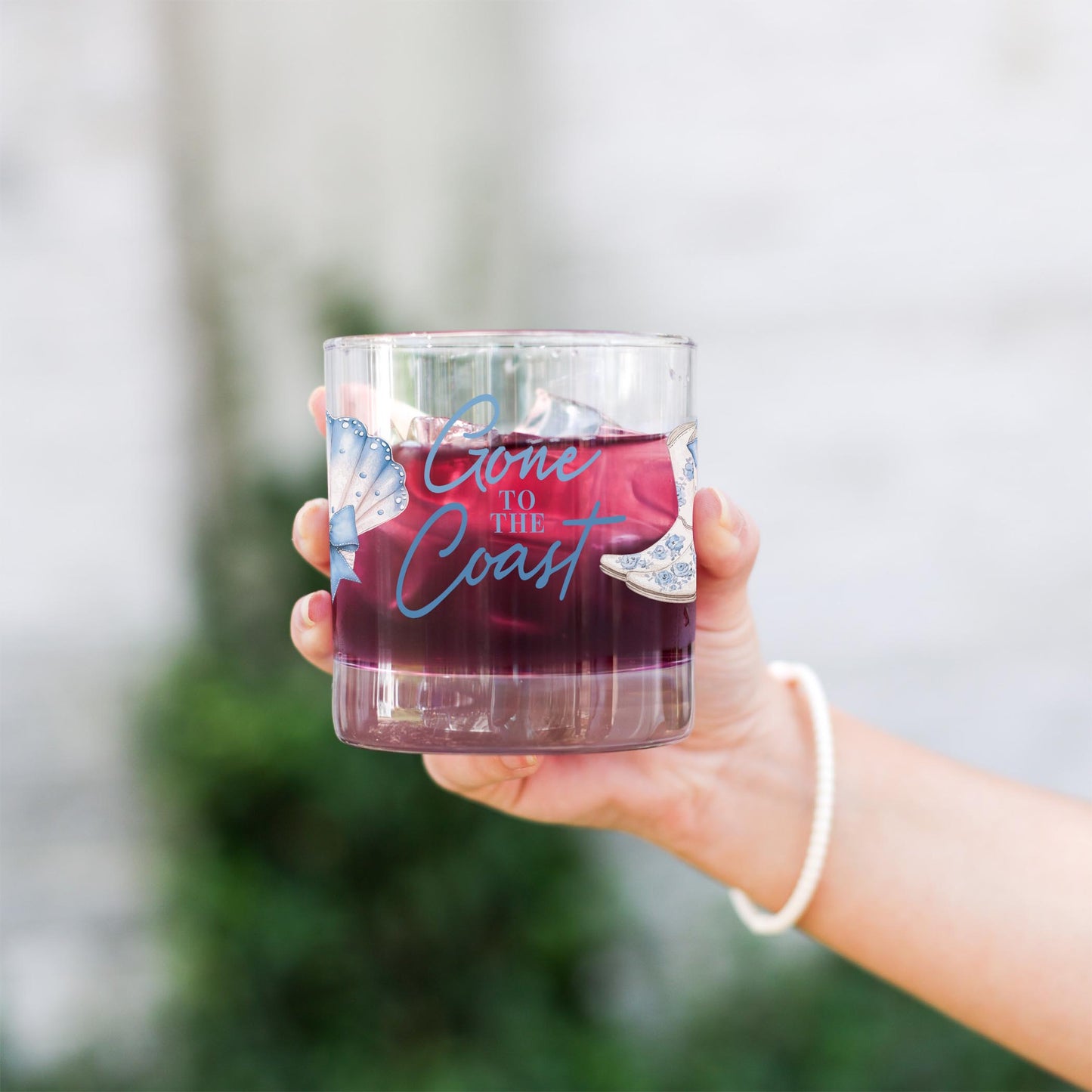 11oz Bourbon Glass-Coastal Cowgirl -3