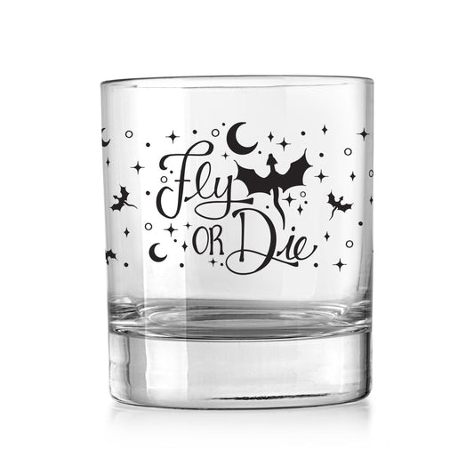 11oz Bourbon Glass-Fly Or Die -0