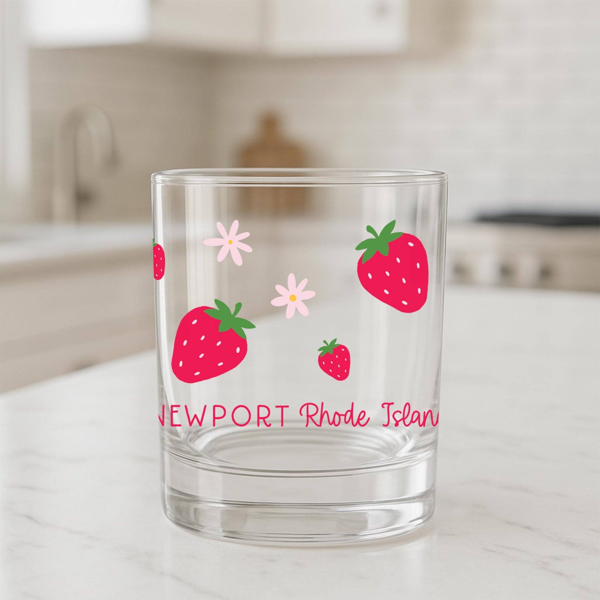 11oz Bourbon Glass-Love+Local Strawberry Parlor -1