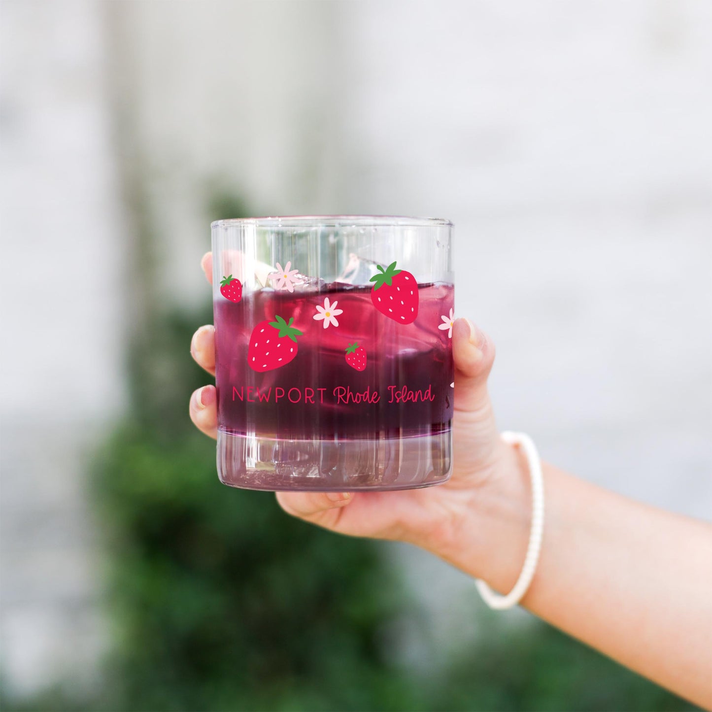 11oz Bourbon Glass-Love+Local Strawberry Parlor -2