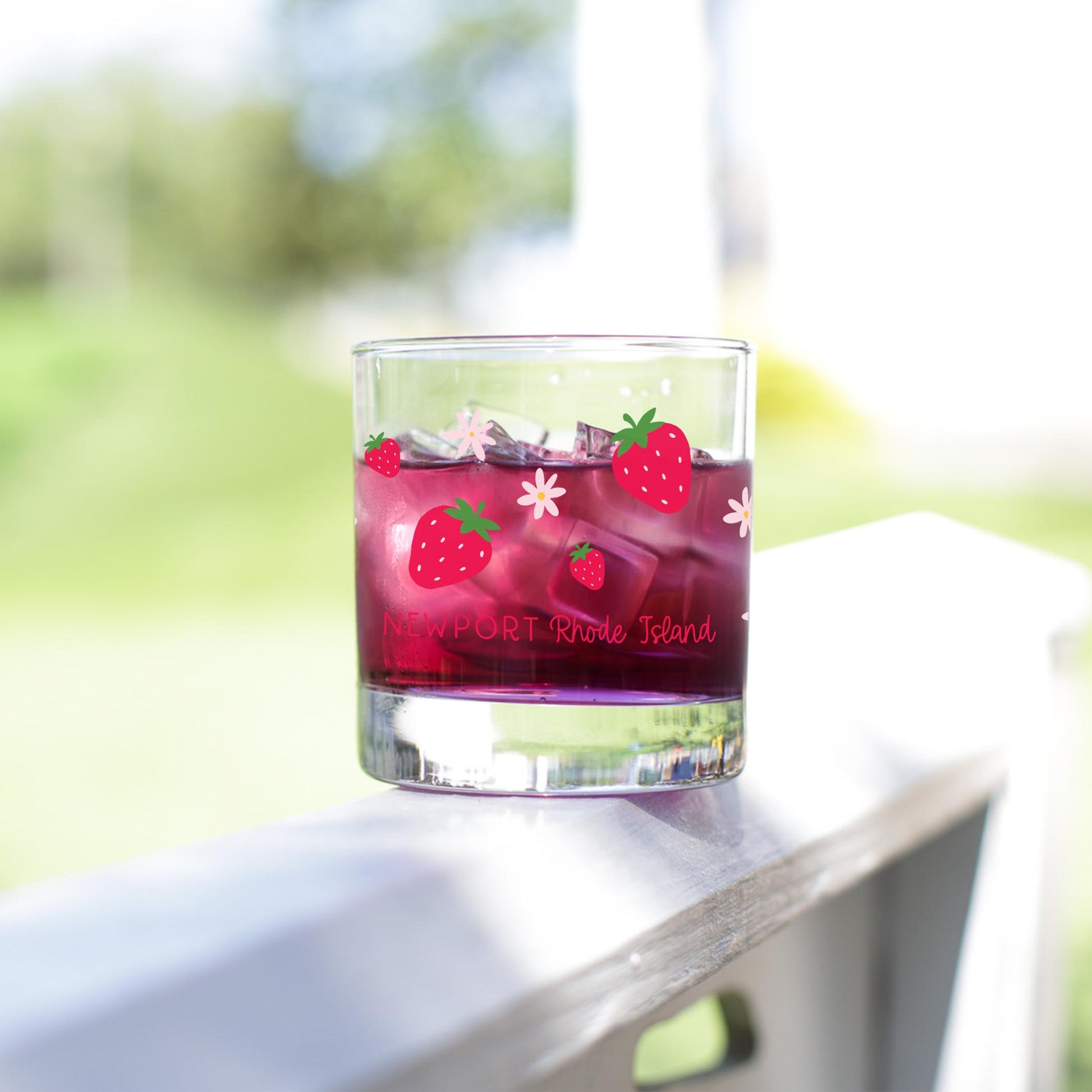 11oz Bourbon Glass-Love+Local Strawberry Parlor -3