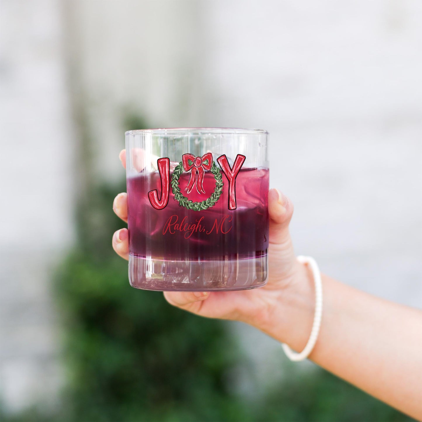 11oz Bourbon Glass-Love+Local Make It Merry -2