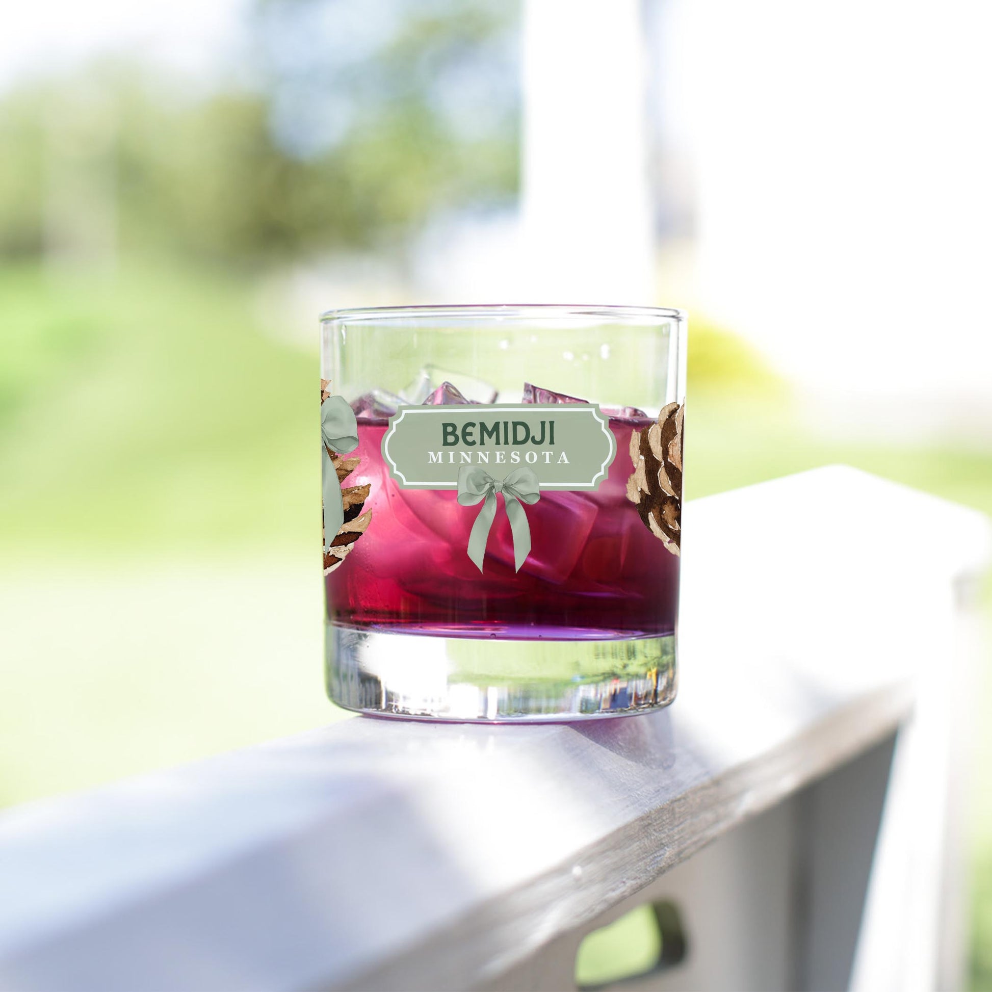 11oz Bourbon Glass-Love+Local Woodland -3