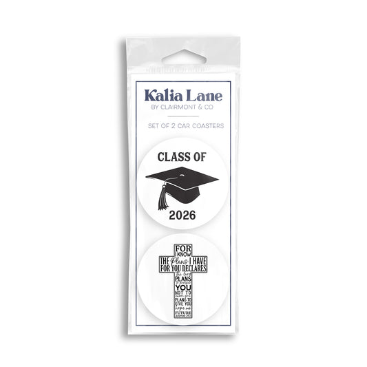 Car Coaster 2-Pack Kalia Lane-Class Of 2026 & For I Know The Plans