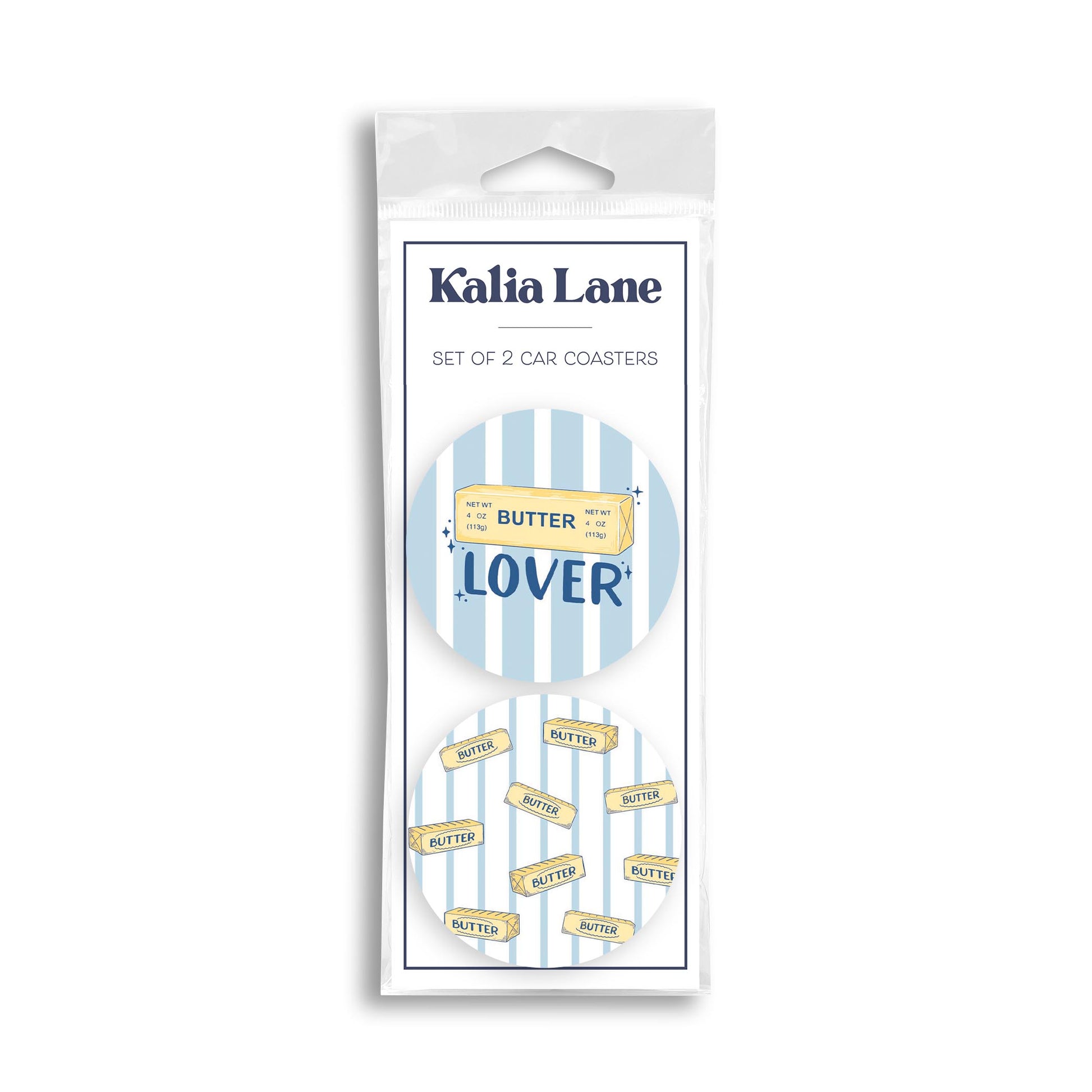 Car Coaster 2-Pack Kalia Lane-Butter Lover -0