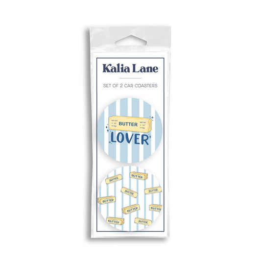 Car Coaster 2-Pack Kalia Lane-Butter Lover -0