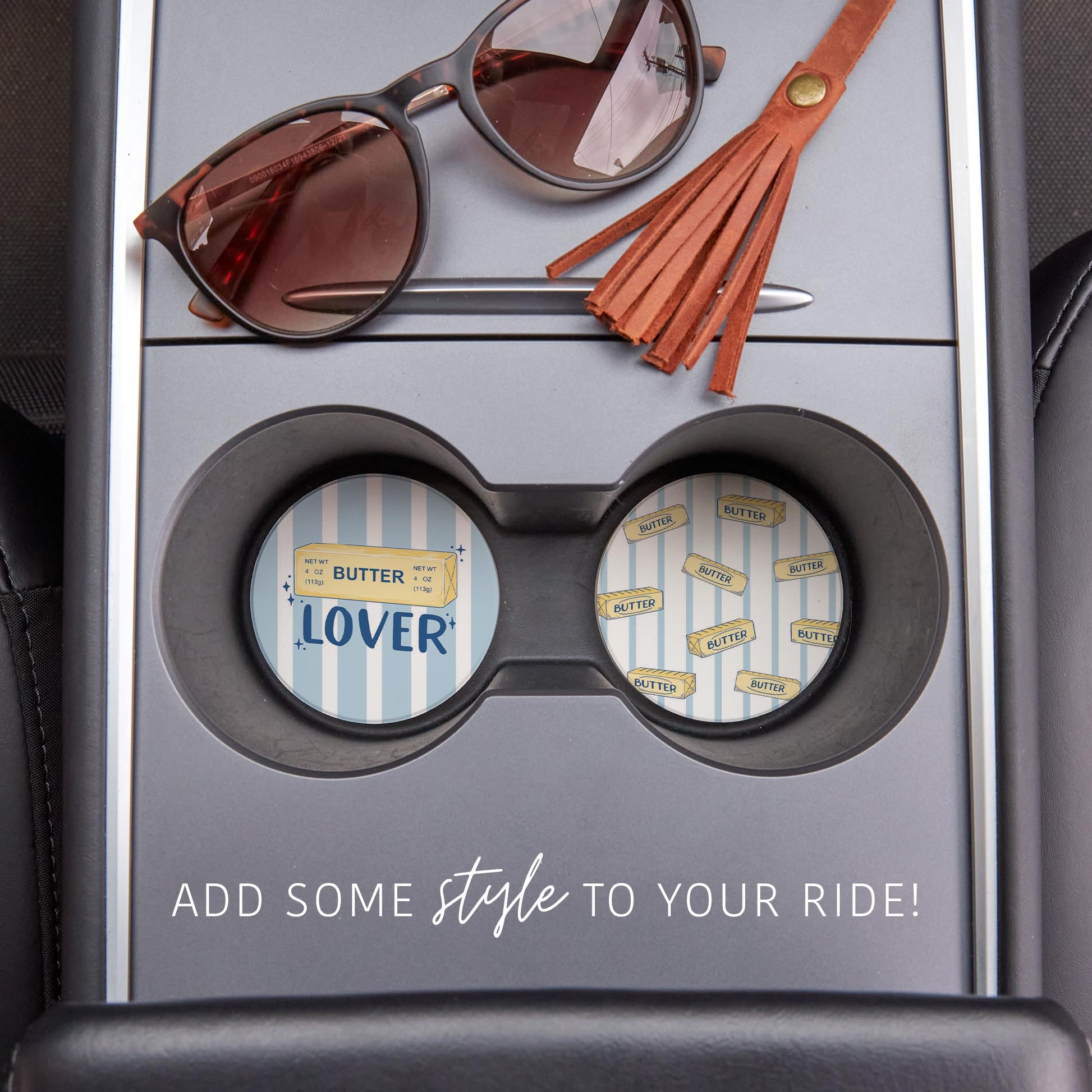 Car Coaster 2-Pack Kalia Lane-Butter Lover -1