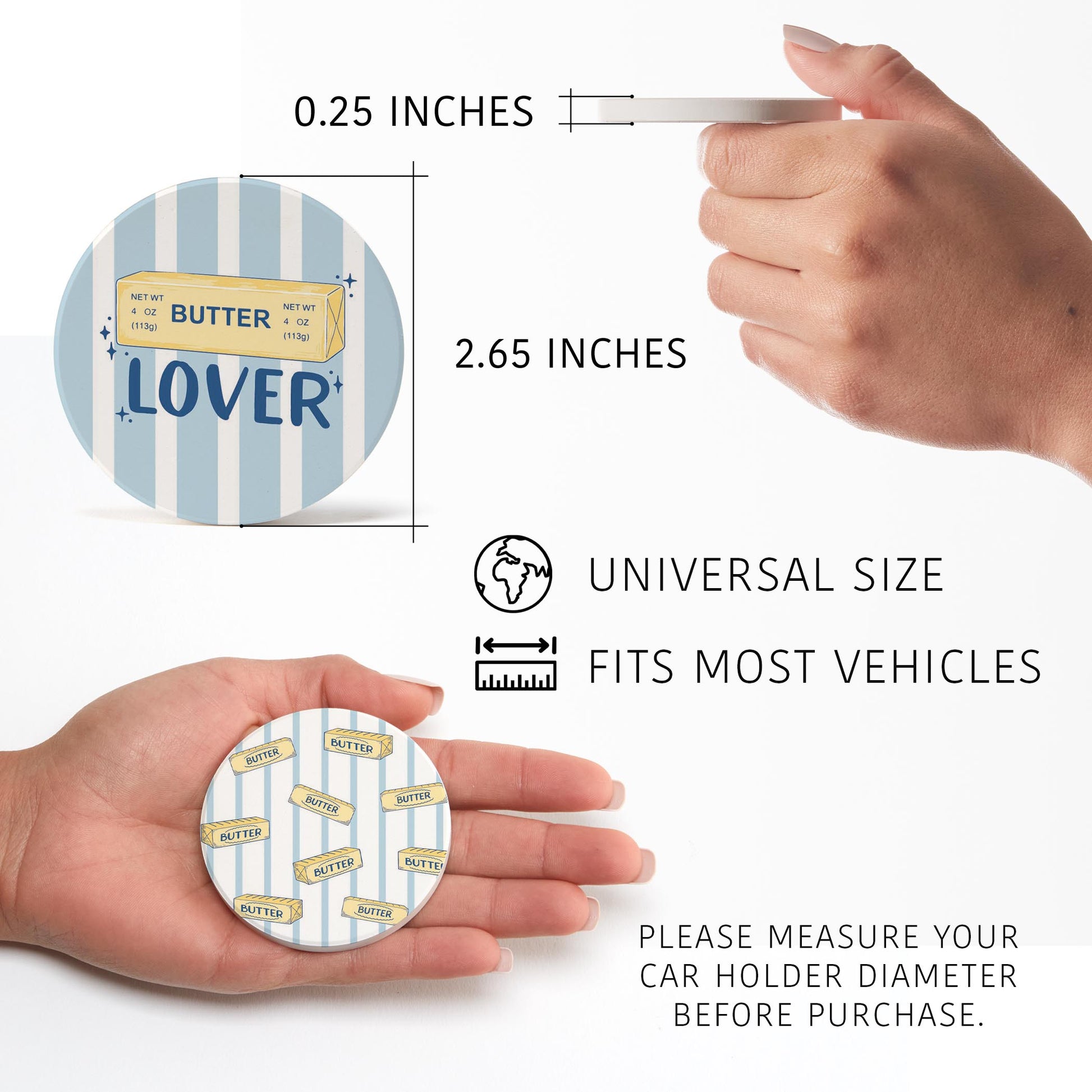 Car Coaster 2-Pack Kalia Lane-Butter Lover -5