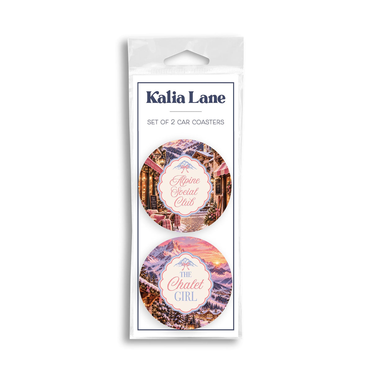 Car Coaster 2-Pack Kalia Lane-Chalet Girl -0