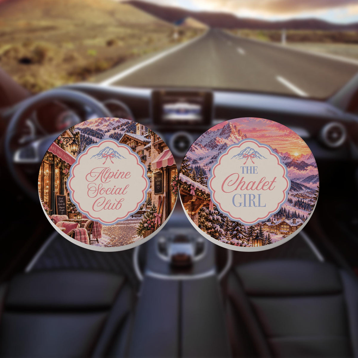 Car Coaster 2-Pack Kalia Lane-Chalet Girl -8