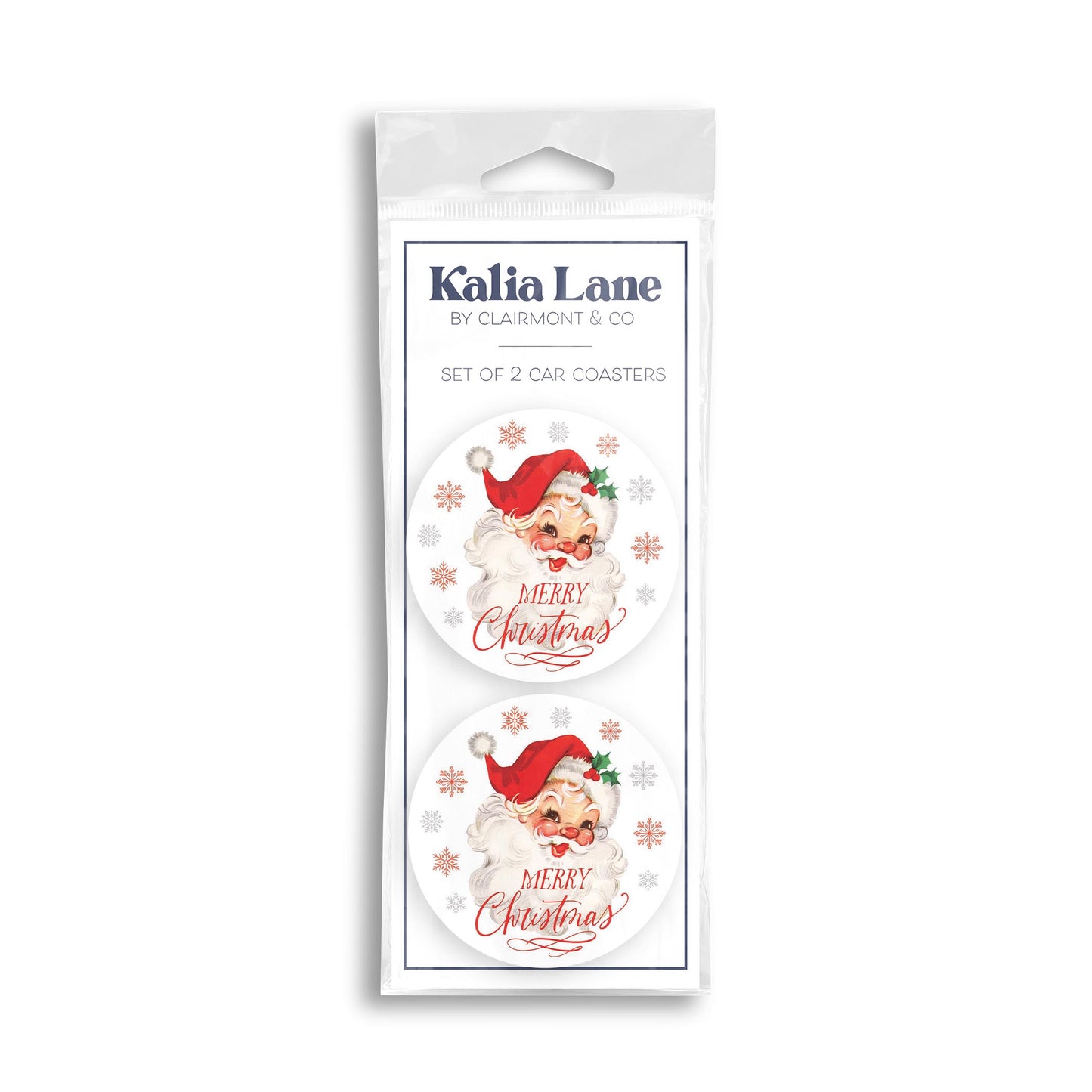 Car Coaster 2-Pack Kalia Lane-Classic Santa