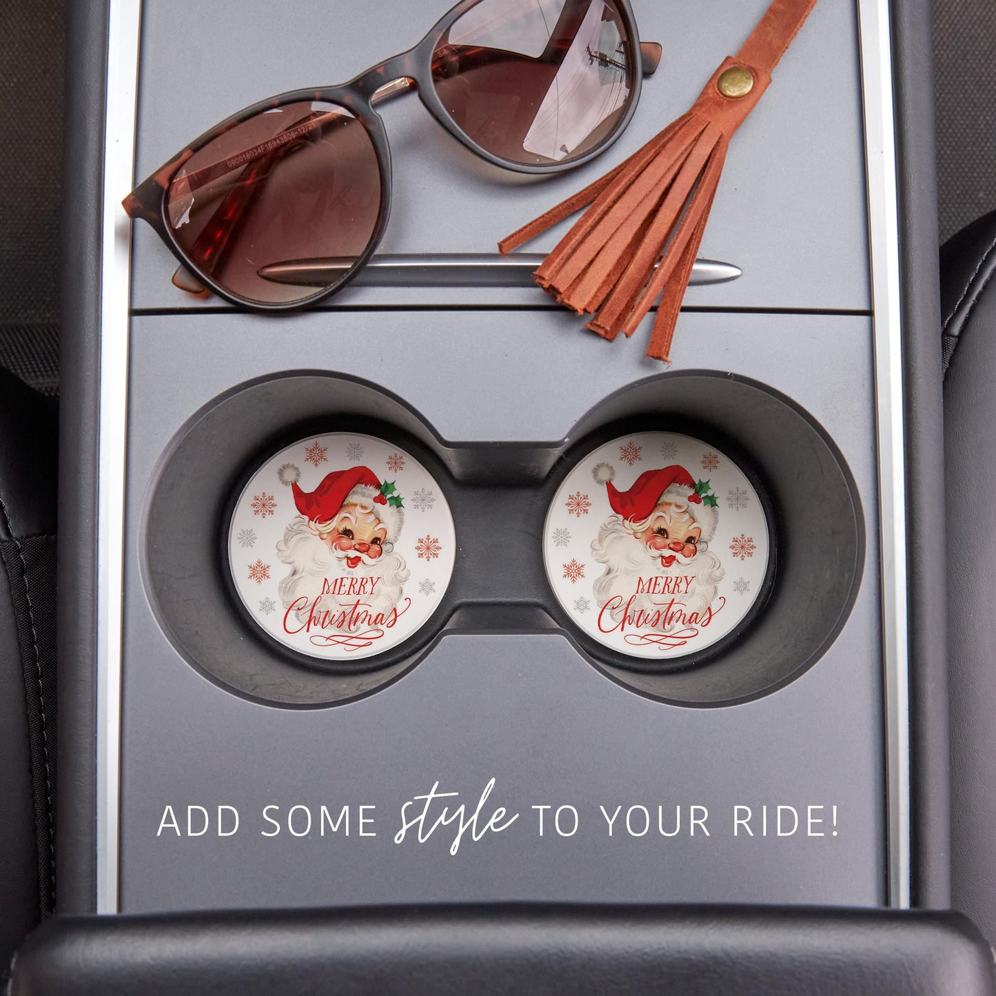 Car Coaster 2-Pack Kalia Lane-Classic Santa