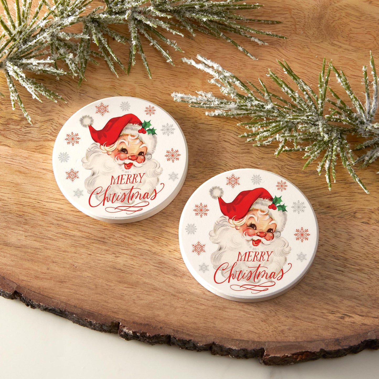 Car Coaster 2-Pack Kalia Lane-Classic Santa