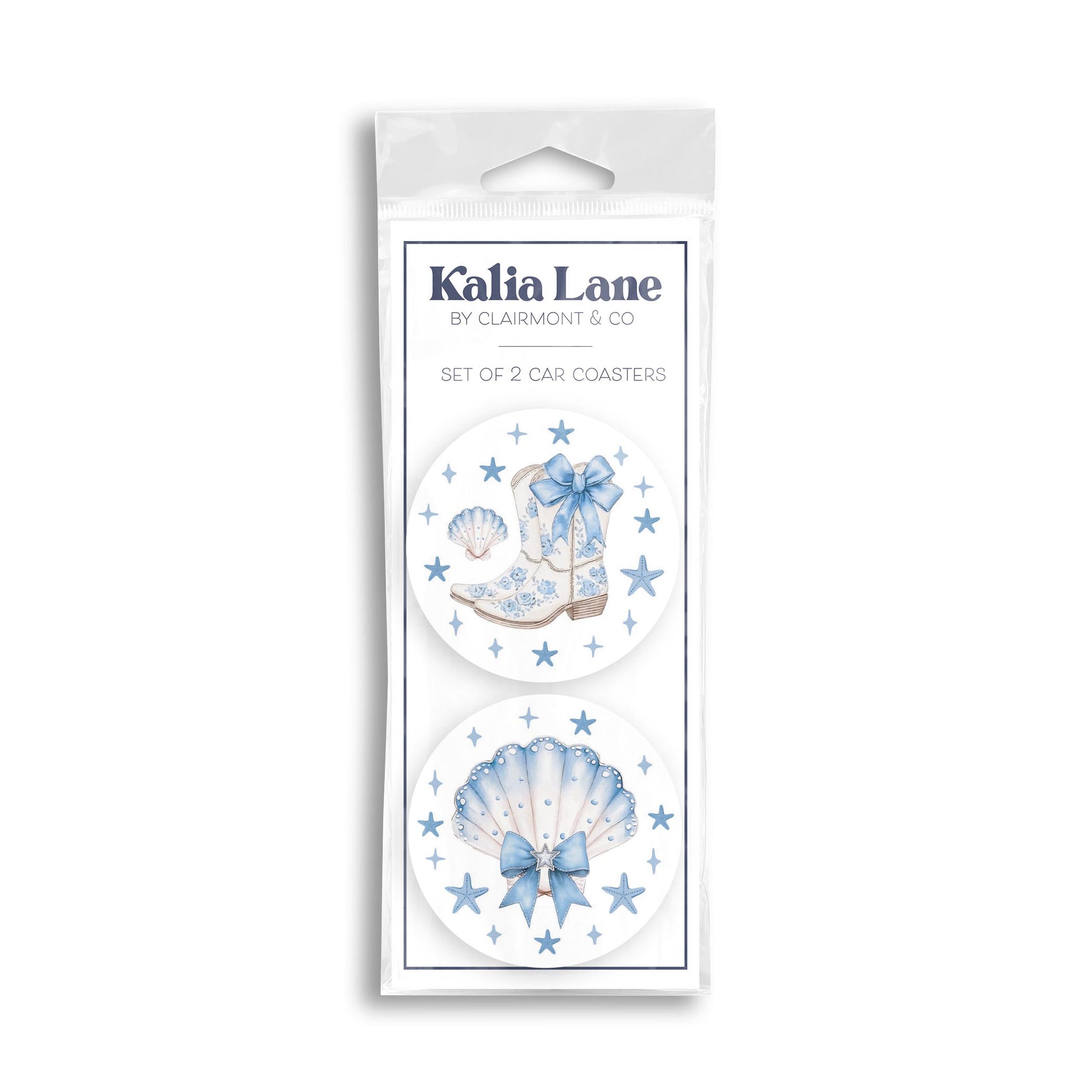 Car Coaster 2-Pack Kalia Lane-Coastal Cowgirl -0