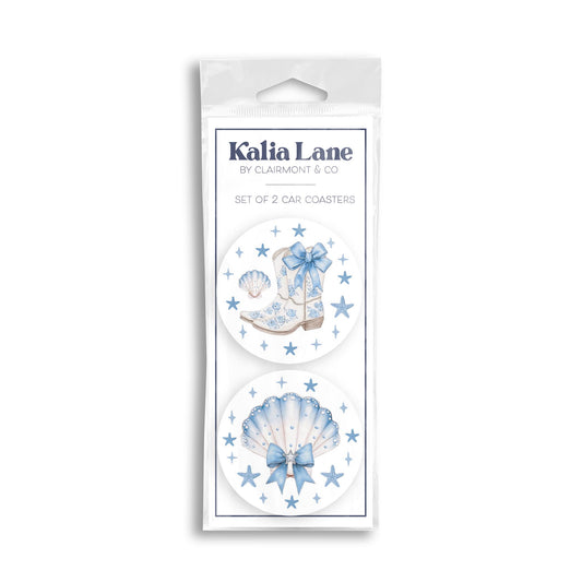 Car Coaster 2-Pack Kalia Lane-Coastal Cowgirl -0