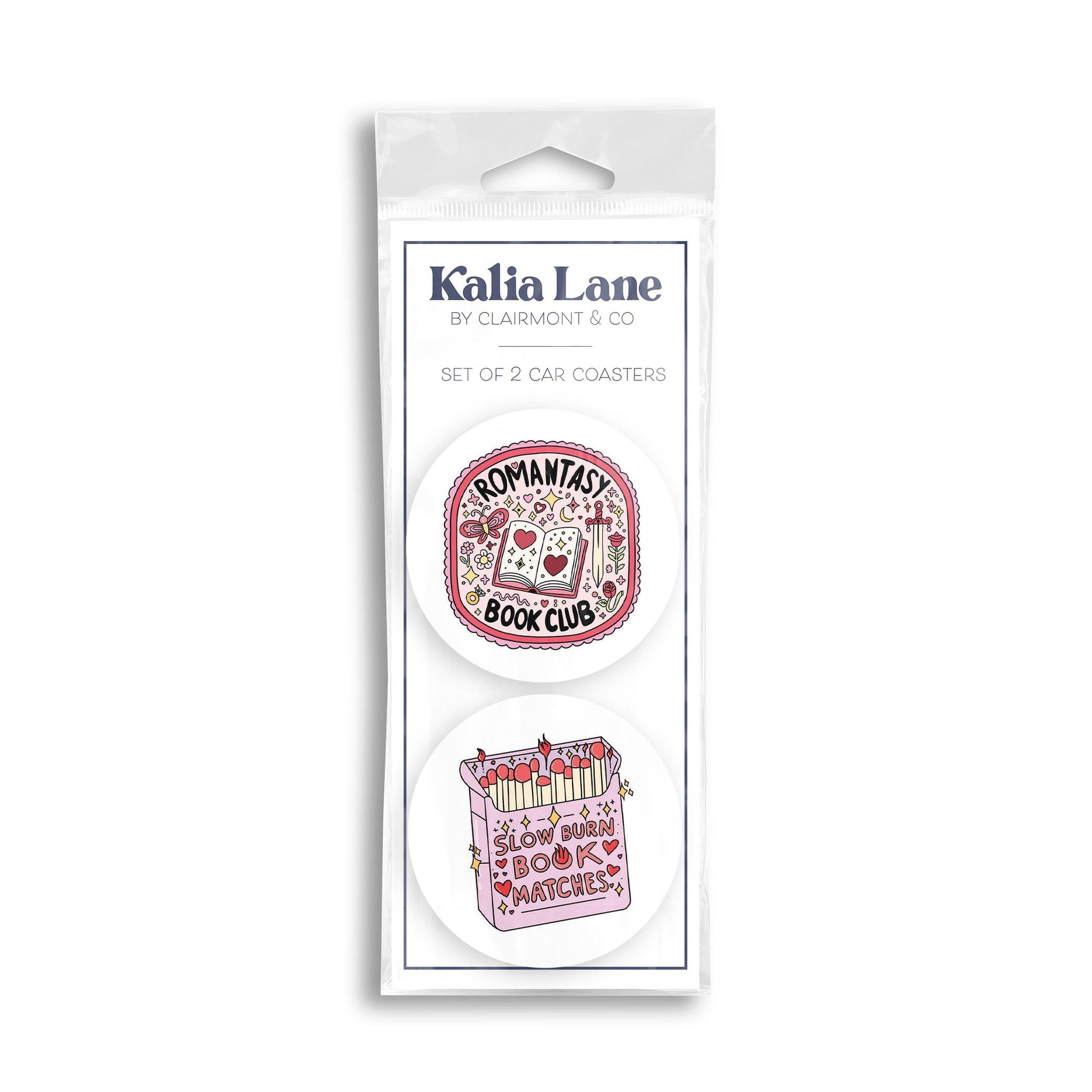 Car Coaster 2-Pack Kalia Lane-Romantasy Book Club & Slow Burn -0