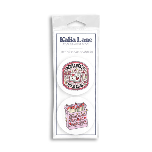 Car Coaster 2-Pack Kalia Lane-Romantasy Book Club & Slow Burn -0
