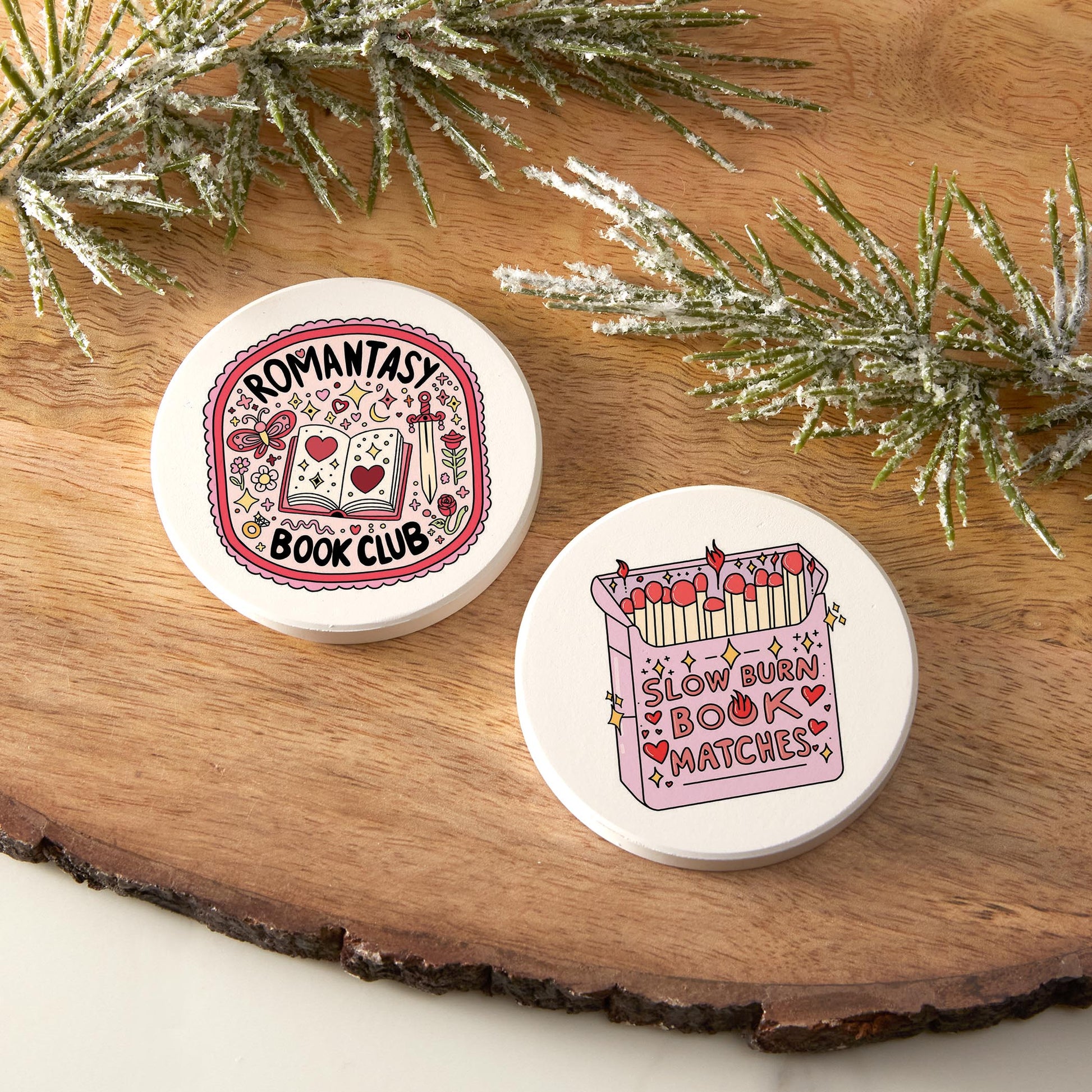 Car Coaster 2-Pack Kalia Lane-Romantasy Book Club & Slow Burn -6