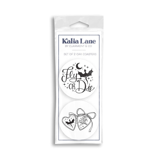 Car Coaster 2-Pack Kalia Lane-Fly Or Die & Still Into Fairy Tales -0