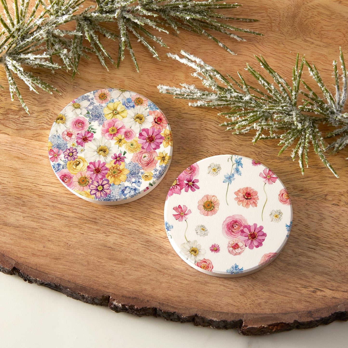 Car Coaster 2-Pack Kalia Lane-Fantasy Garden Florals 1 & 2 -6