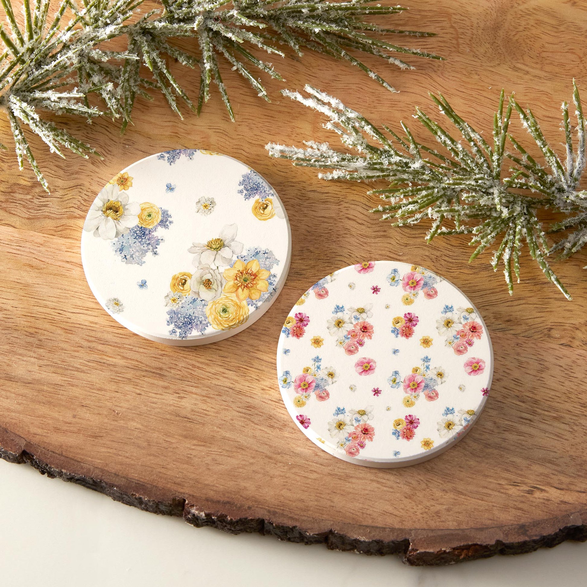 Car Coaster 2-Pack Kalia Lane-Fantasy Garden Florals 3 & 4 -6