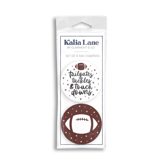 Car Coaster 2-Pack Kalia Lane-Tailgates Tackles & Touchdowns Stars