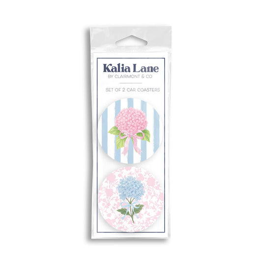 Car Coaster 2-Pack Kalia Lane-Hydrangea Cottage -0
